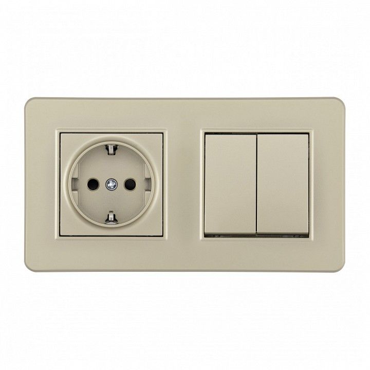 Блок с выключателями двухклавишными Arte Milano SET16-2 SET16-2-40-1-30-2 shampan