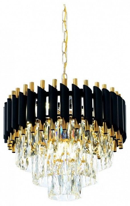 Подвесная люстра LUMINA DECO Funneli LDP 6003-400 BK+F.GD