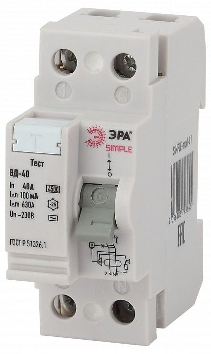 Устройство защитного отключения 2P Эра ВД-40 SIMPLE-mod-47