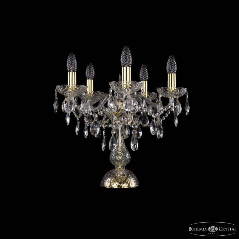 Настольная лампа декоративная Bohemia Ivele Crystal 1415 1415L/5/141-39 G