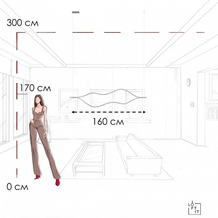 Подвесной светильник Loft it Tape Light 10403/1600 SN