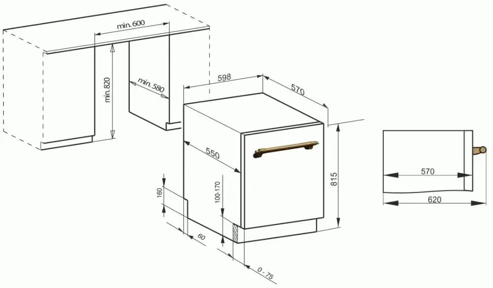 Встраиваемая посудомоечная машина Kaiser S60 U 88 XL ElfEm