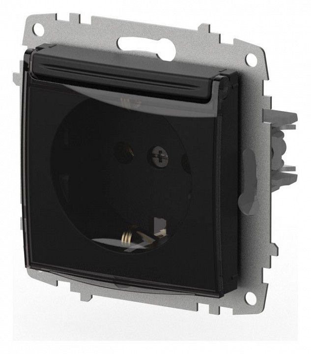 Розетка с заземлением с крышкой, без рамки Elbi Eleсtriс Zena Vega 609-014800-218