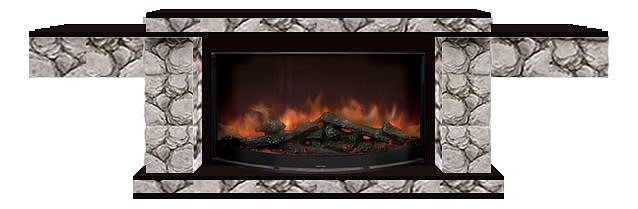 Комплект из электрокамина напольного и портала (217.5х41.5х70 см) Тауэр Карелия Rondo S86 ТА000016