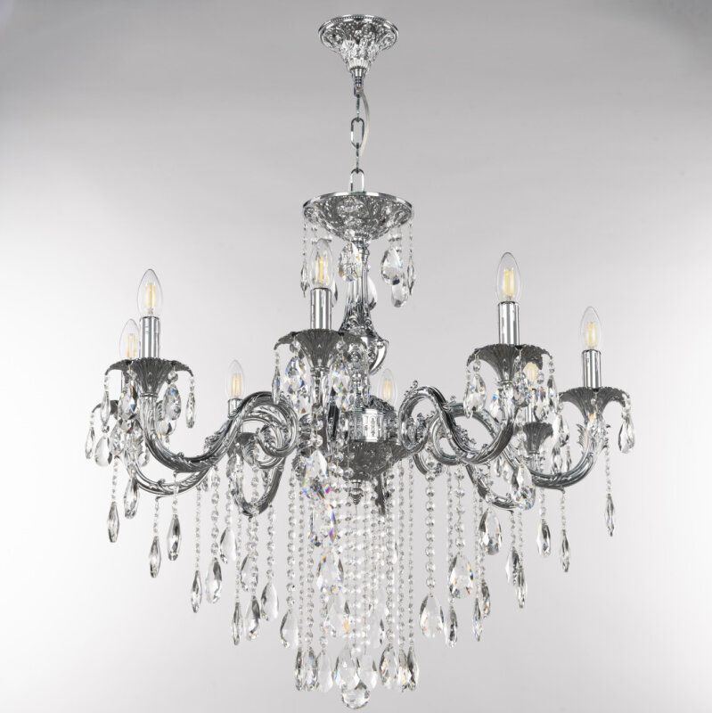 Подвесная люстра Bohemia Ivele Crystal AL7901 AL79101/8/250 B Ni