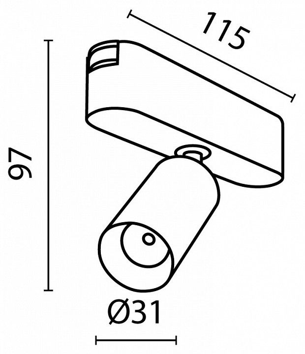 Светильник на штанге Maytoni Technical Фокус TR103-1-5W4K-M-B