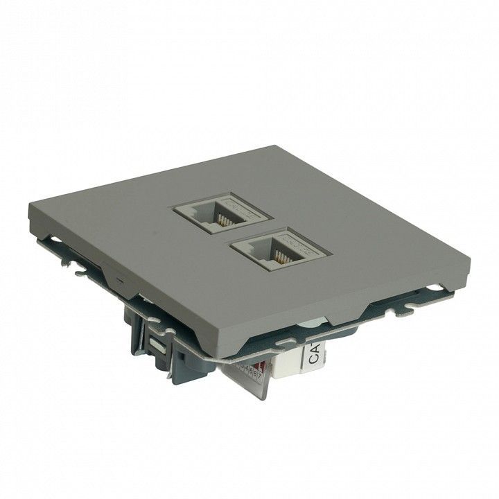 Розетка двойная Ethernet RJ-45 без рамки Stekker Эмили 49952
