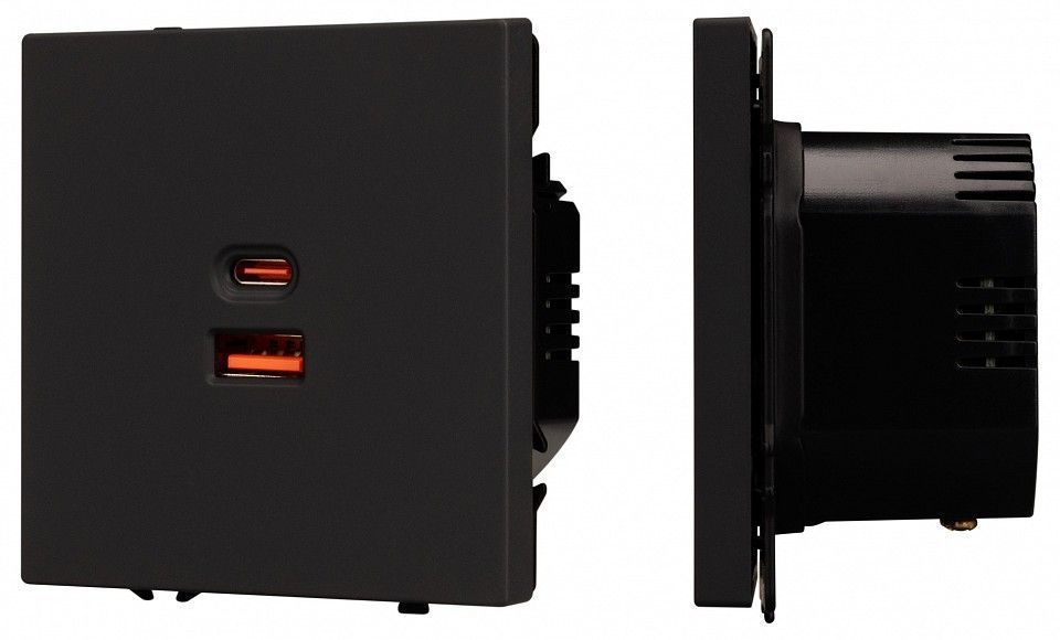 Розетка 2хUSB type A и C без рамки Arlight NOBE 054317(1)