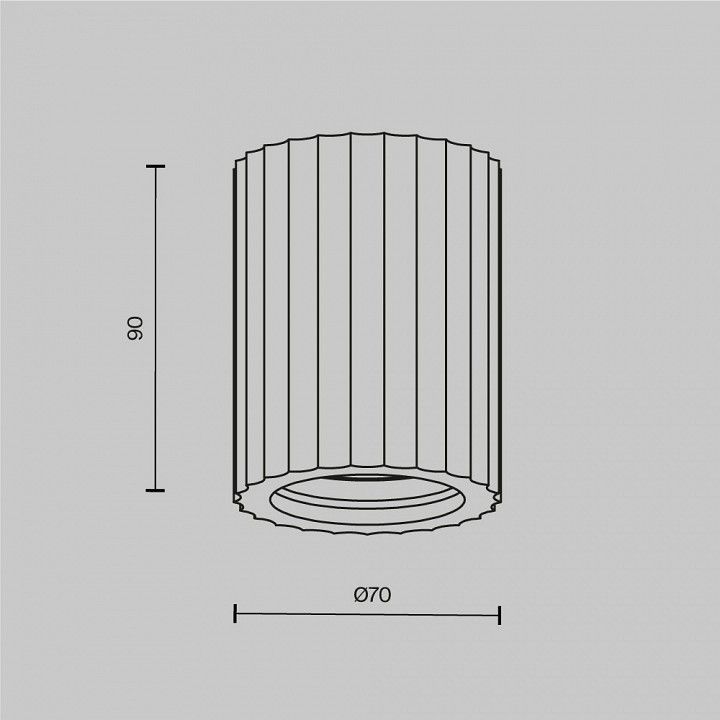 Накладной светильник Maytoni Technical Коник гипс C121CL-GU10-W