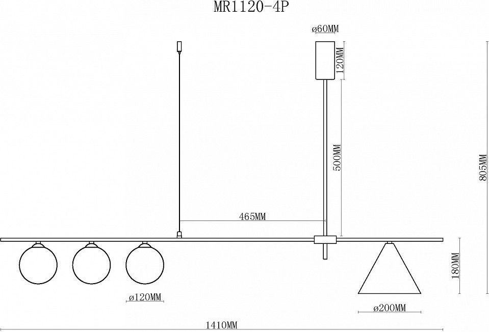 Светильник на штанге MyFar Elena MR1120-4P