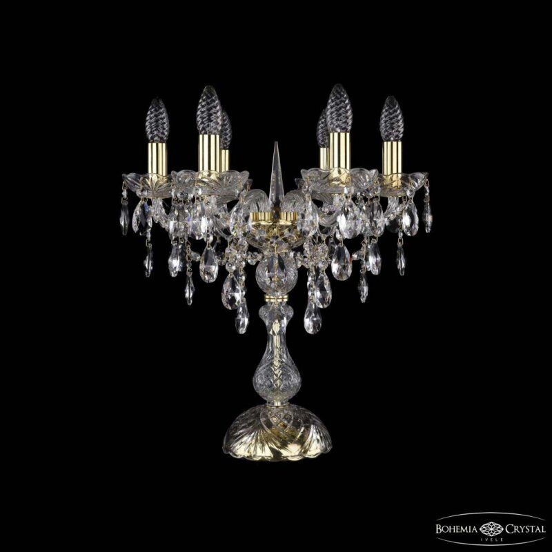 Настольная лампа декоративная Bohemia Ivele Crystal 1415 1415L/6/141-47 G