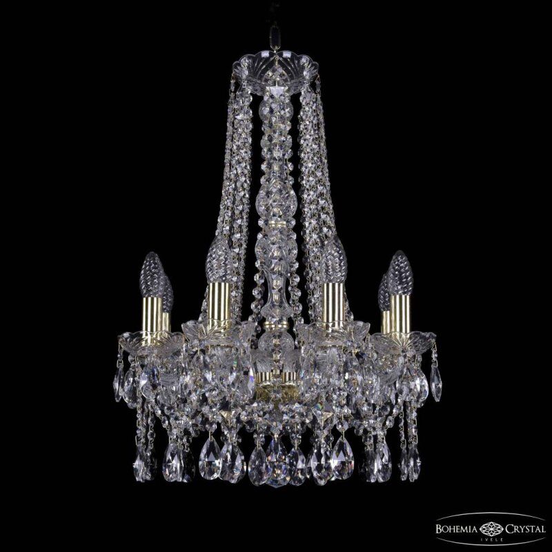 Подвесная люстра Bohemia Ivele Crystal 1413 1413/8/141/h-59 G