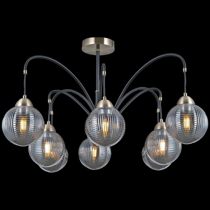 Люстра на штанге ILLUMICO  IL0433-8PSQ-79 BK AB