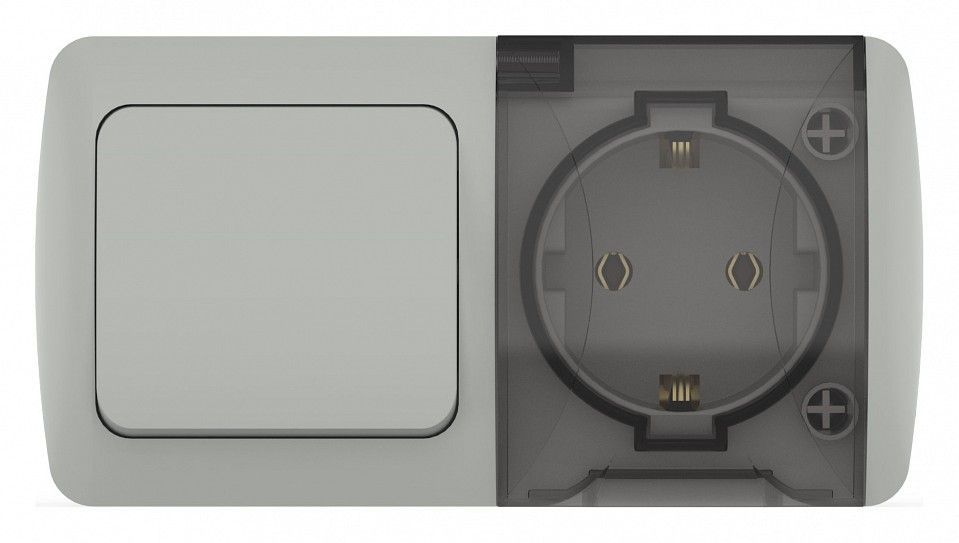 Блок с розеткой и выключателем Elbi Eleсtriс Eva 554-011500-920