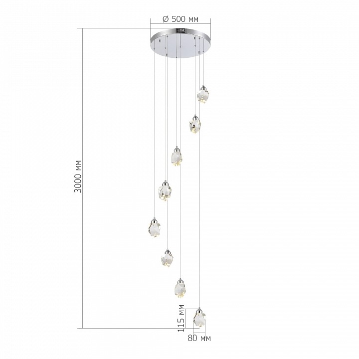 Подвесная люстра ST-Luce Cascato SL6114.103.08