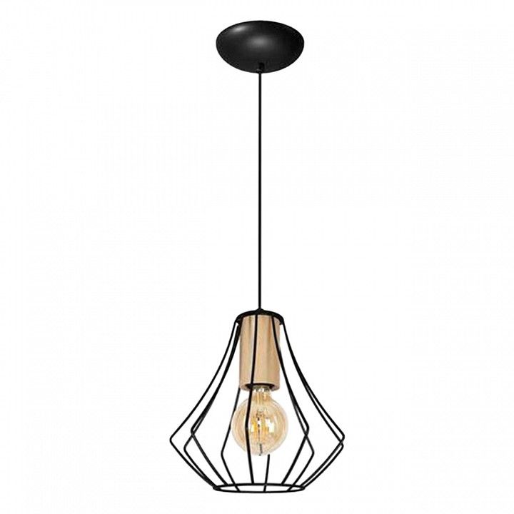 Подвесной светильник Imex MD.9050 MD.9050-1-P-BK+WOOD