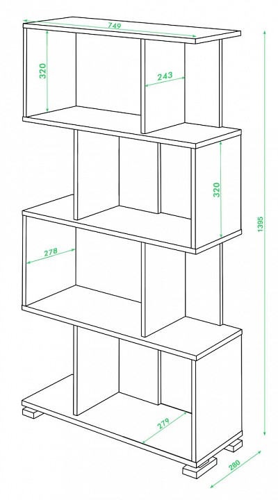 Стеллаж Домино СЛ-5-4