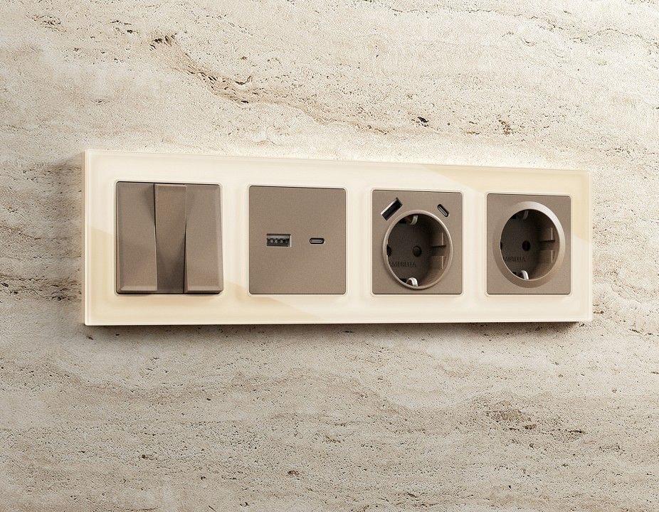 Рамка на 1 пост Ambrella Volt ALFA AF330301