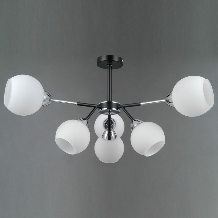 Люстра на штанге ILLUMICO LIBRA IL0715-6CSQ-24 BK CR LIBRA