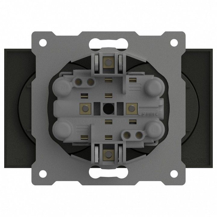 Розетка двойная без заземления, без рамки Elbi Eleсtriс Zena Vega 609-011100-908