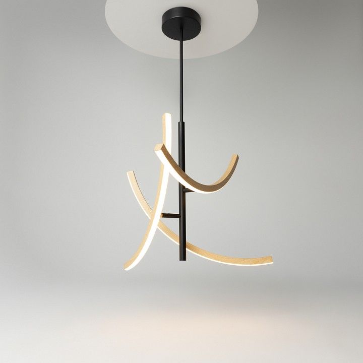 Люстра на штанге Maytoni Wabi MOD428PL-L27BK