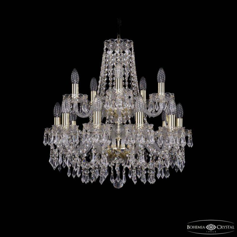 Подвесная люстра Bohemia Ivele Crystal 1403 1403/10+5/195/2d G
