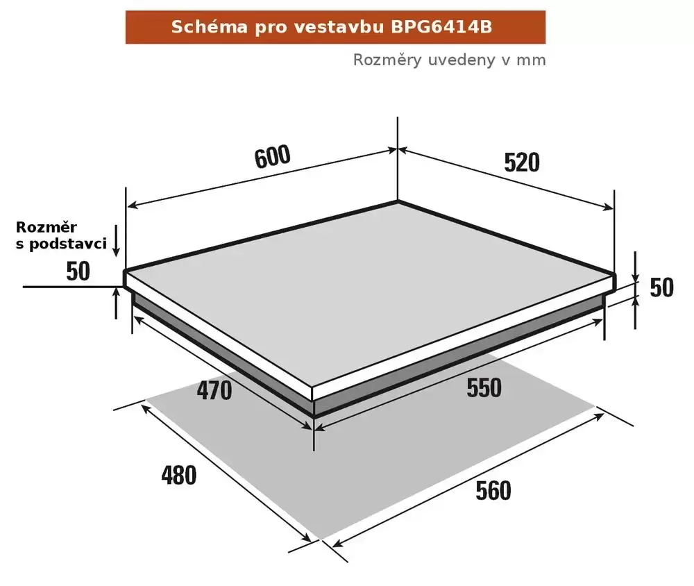 Газовая варочная панель Brandt BPG6414B