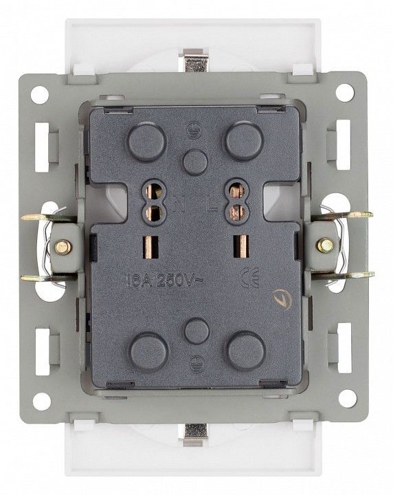 Розетка двойная с заземлением и со шторкой, без рамки Arlight SCT 043764