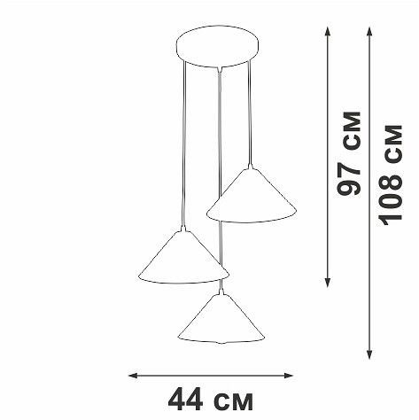 Подвесной светильник Vitaluce V3093 V3093-0/3S