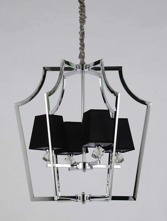 Подвесная люстра LUMINA DECO Montero LDP 1249-4 CHR+BK