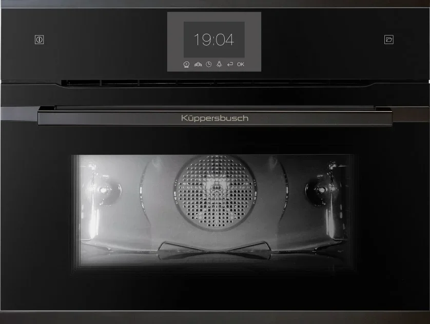 Компактный духовой шкаф с паром Kuppersbusch CBD 6550.0 S6 Black Steel