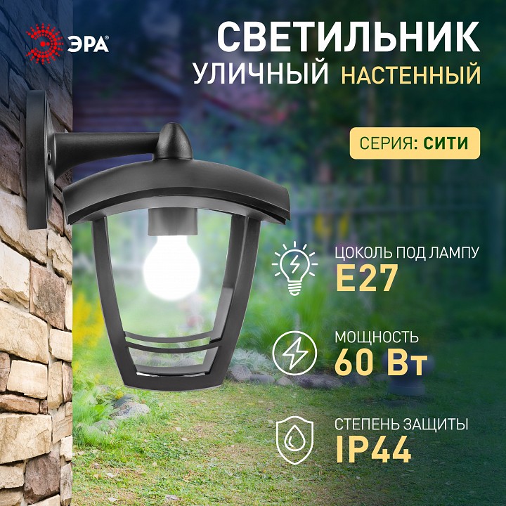 Светильник на штанге Эра  НБУ 07-40-002 «Дели 2» черный