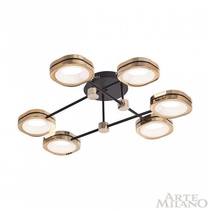 Потолочная люстра Arte Milano Ferrara-71040 277999/6 BK/GD
