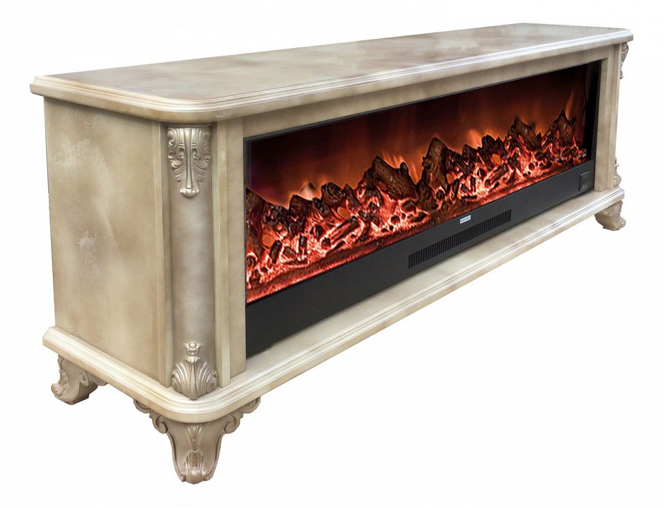Комплект из электрокамина напольного и портала (155x35x63.1 см) Версаль царга Premier S130 ВЕМ000014