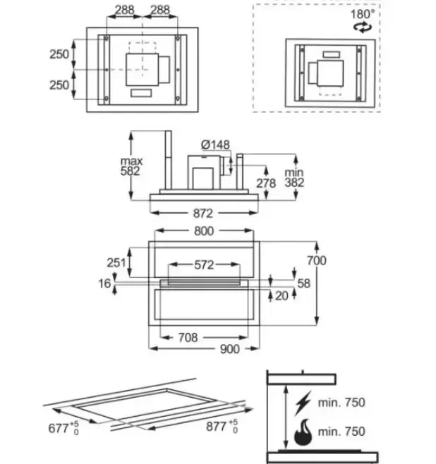 Встраиваемая потолочная вытяжка AEG DCE5960HM