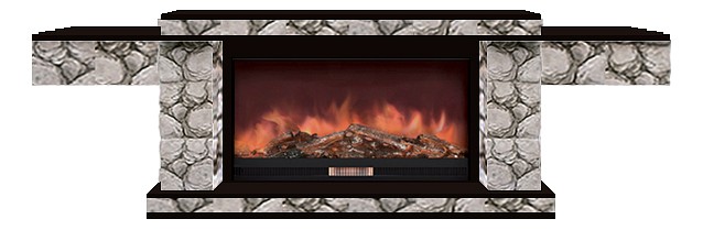 Комплект из электрокамина напольного и портала (217.5х41.5х70 см) Тауэр Карелия Premier S86 ТА000001