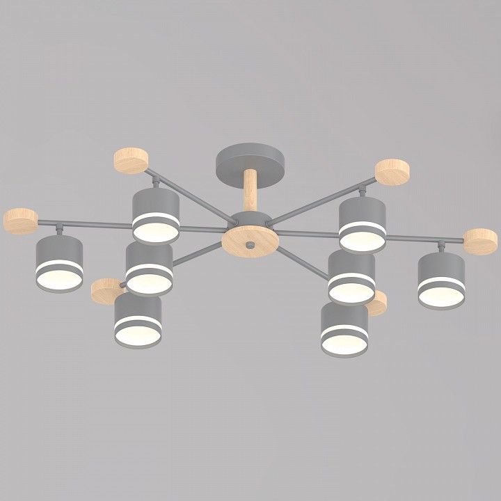 Люстра на штанге Reluce 78730 78730-0.3-08 GX53 GREY+WOOD