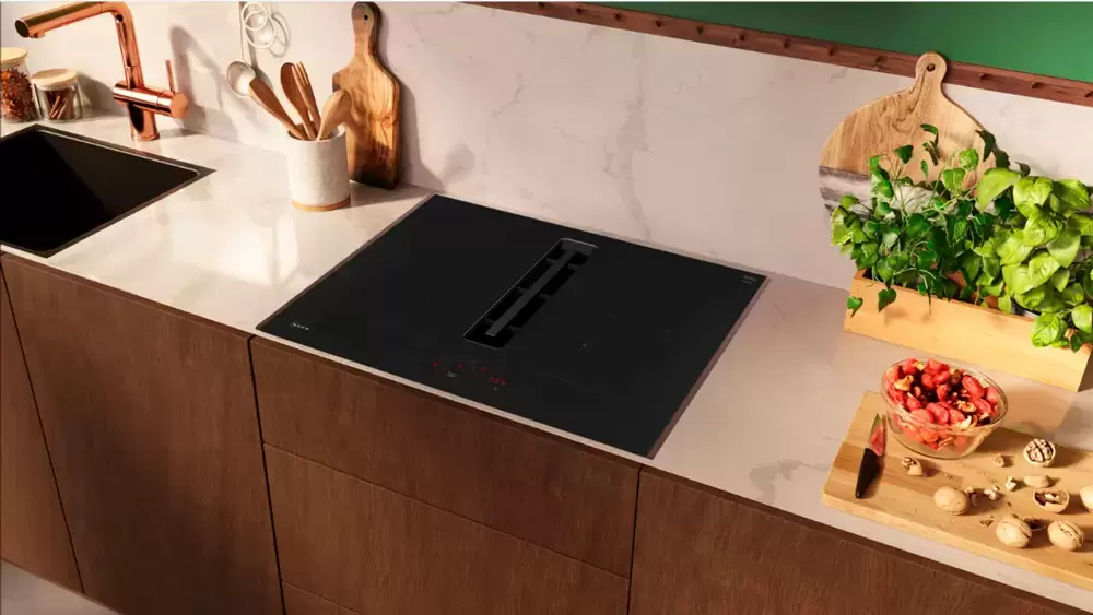 Индукционная варочная панель со встроенной вытяжкой Neff V57YHQ4C0