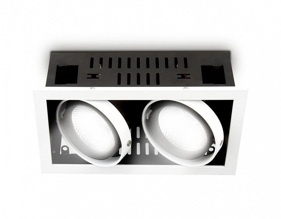 Встраиваемый светильник Ambrella Light T T812 BK/CH 2*12W 4200K