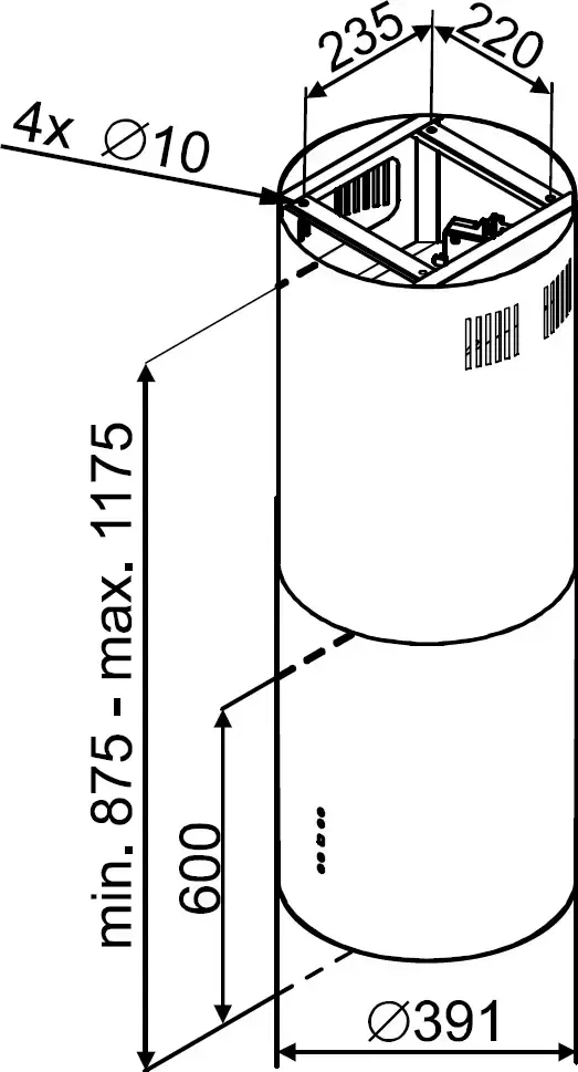 Островная вытяжка Brandt BHY2353B