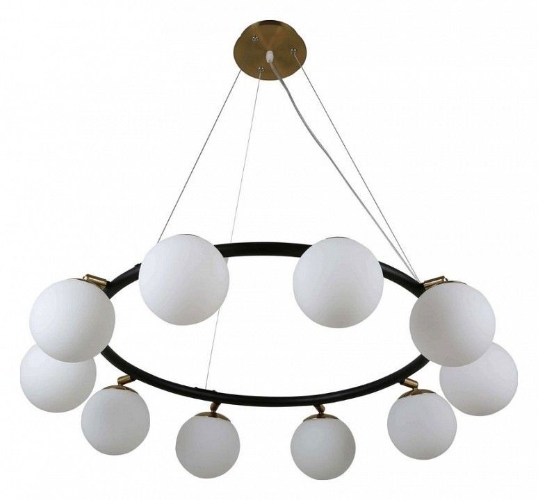 Подвесная люстра LUMINA DECO Modica LDP 6032-10 BK+MD