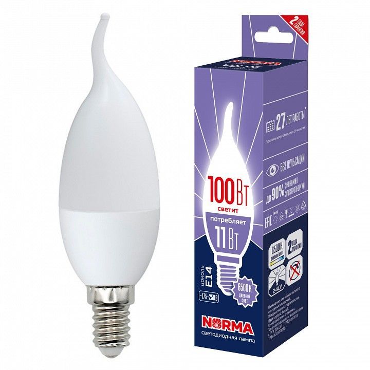 Лампа светодиодная Volpe LED-CW37 E14 11Вт 6500K UL-00010991