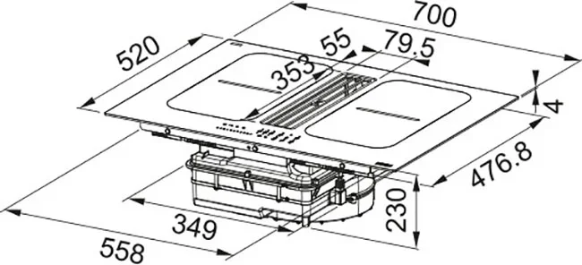 Варочная панель с вытяжкой Franke FSM 7081R HI