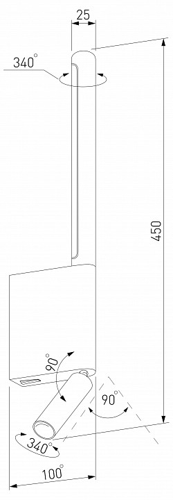Бра с подсветкой Elektrostandard Sarca a066401