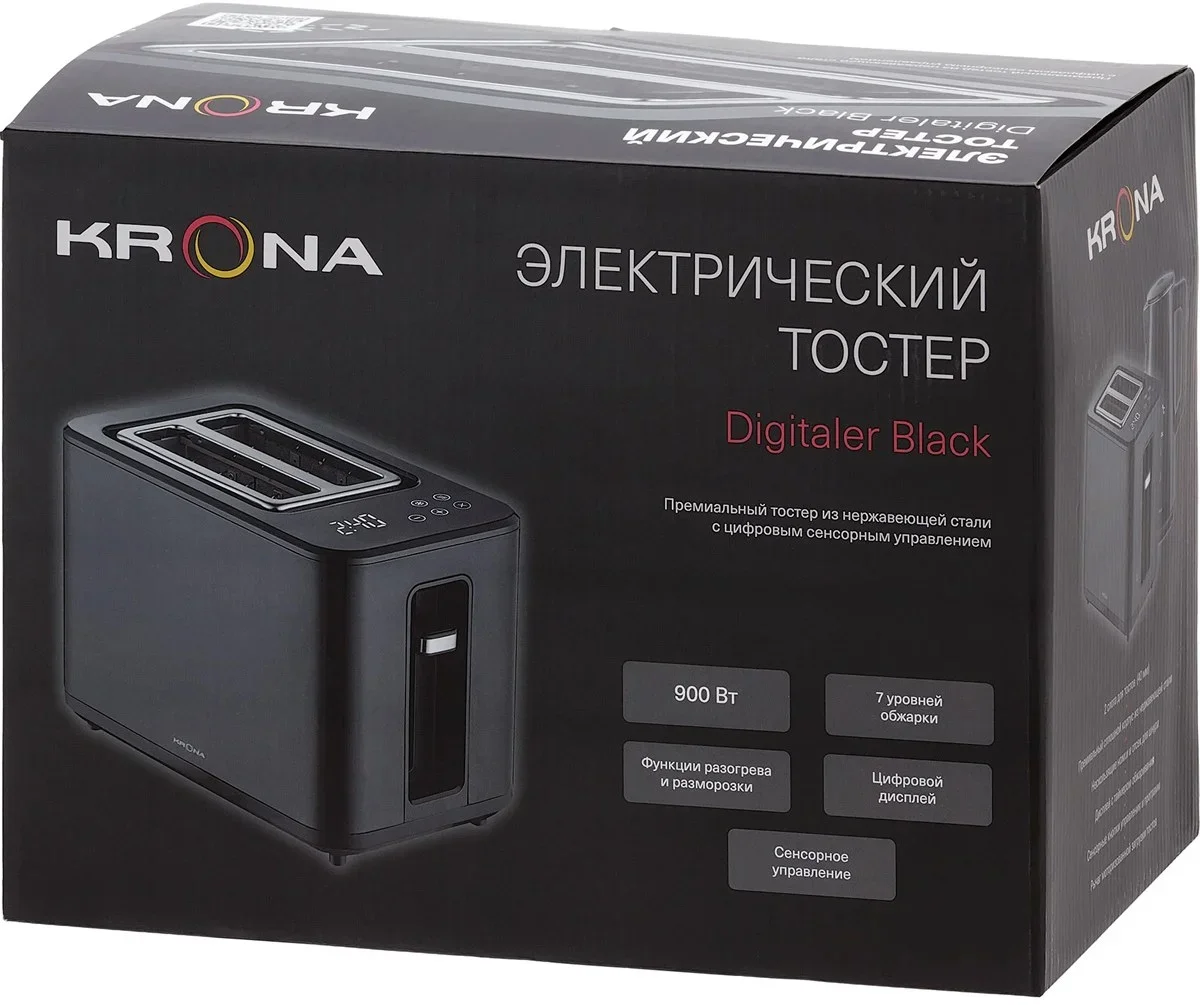 Тостер KRONA Digitaler Black КА-00007500