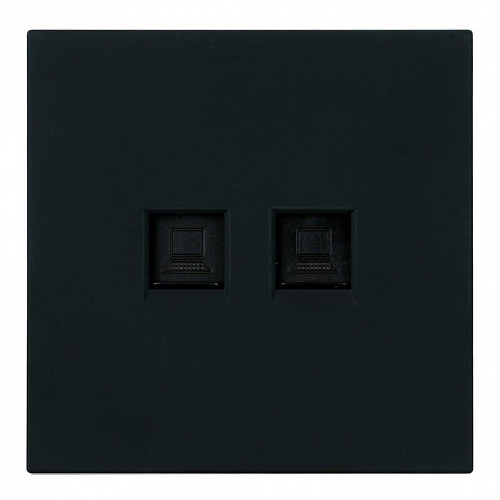 Розетка двойная Ethernet RJ-45 без рамки Stekker Мия 50451