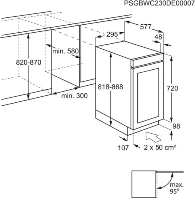 Встраиваемый винный шкаф AEG AWUS018B7B