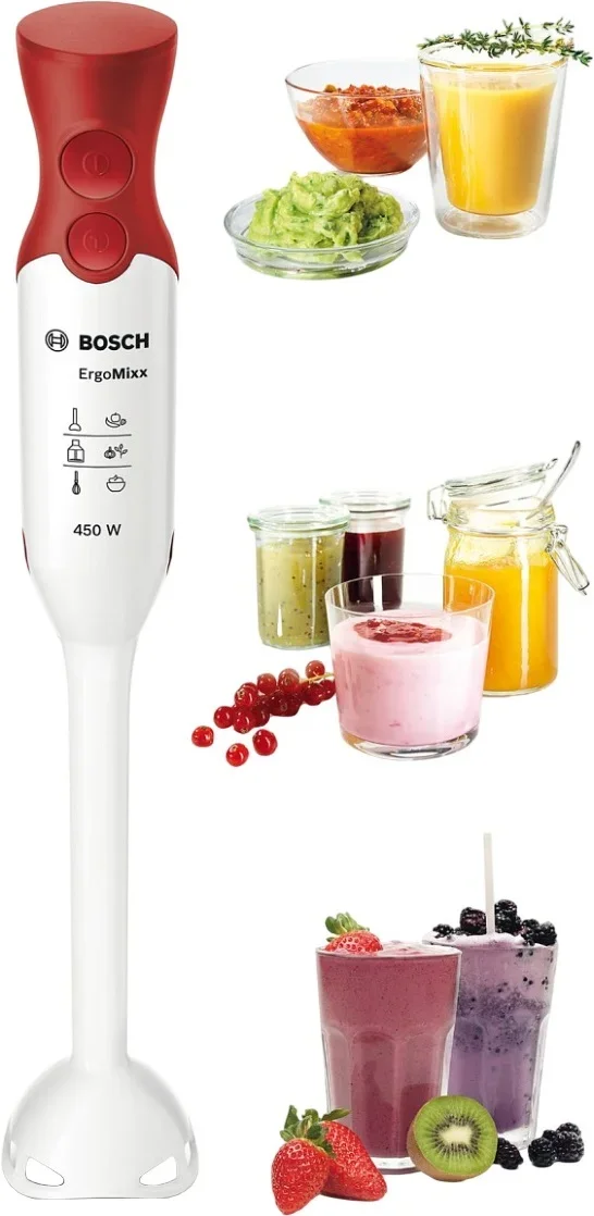 Блендер Bosch MSM64010 белый / красный
