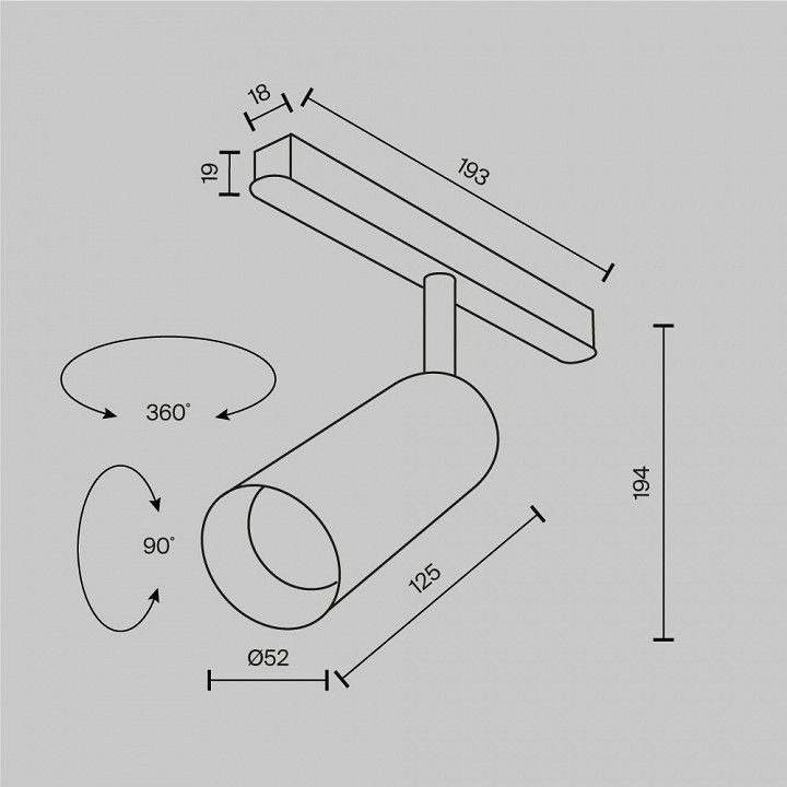 Светильник на штанге Maytoni Technical Фокус TR032-2-12W3K-M-BW
