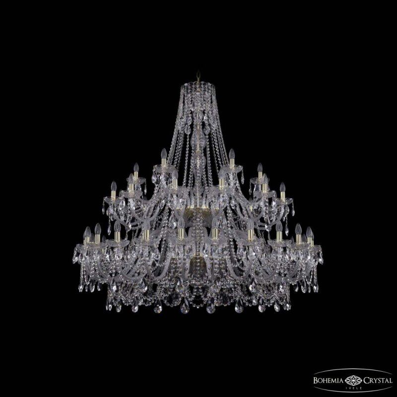 Подвесная люстра Bohemia Ivele Crystal 1411 1411/24+12+6/530/2d G